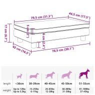 Кучешко легло с разширение кафяво 100x50x30 см кадифе