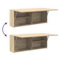 Стенен шкаф за баня, дъб сонома, 100x25x40 см, инженерно дърво