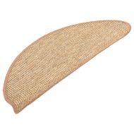 Изтривалки за стълби, 15 бр., 65x21x4 см, светлокафяви, полукръгли, големи