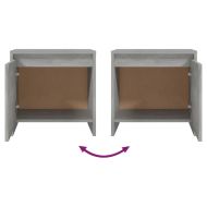 Нощно шкафче, бетонно сиво, 45x34x44,5 см, инженерно дърво