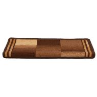 Самозалепващи стелки за стълби, 5 бр, 65x21x4 см, кафяви