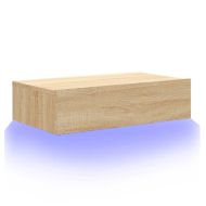 ТВ шкаф с LED осветление, дъб сонома, 60x35x15,5 см