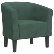 Объл фотьойл, тъмнозелено, кадифе