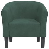 Объл фотьойл, тъмнозелено, кадифе