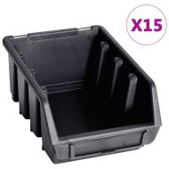 Стенен органайзер с 29 бр кутии за инструменти червено и черно