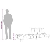 2-местно разтегателно канапе, тъмносиво, кадифе