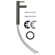 Мивка за баня с кран и сифон, прозрачно закалено стъкло