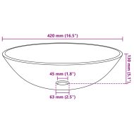 Мивка за баня с кран и сифон, прозрачно закалено стъкло