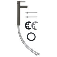 Смесител за баня, сив, 12х30 см