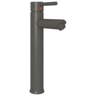 Смесител за баня, сив, 12х30 см