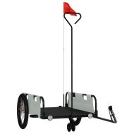 Ремарке за колело, сив и черен, Оксфорд плат и желязо