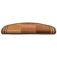 Самозалепващи стелки за стълби, 10 бр, 65x21x4 см, кафяви