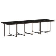 Градински комплект с възглавници 17 части кафяв полиратан