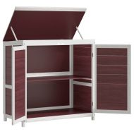 Градинска барака за инструменти 2 части мока бор масив