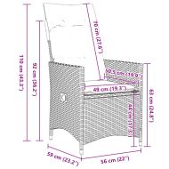 Градински бистро комплект с възглавници 9 части бежов полиратан