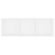 ТВ шкафове, 2 бр, бели, 107x35x37 см, инженерно дърво