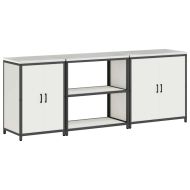 Комплект за кухненско съхранение с рафт Друг 3 pcs Бяло Стомана