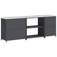 Комплект за кухненско съхранение с рафт 3 pcs Антрацит Стомана