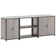 Комплект за кухненско съхранение с рафт с врата 3 pcs Ръждясало