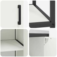 Комплект за кухненско съхранение с рафт с врата 2 pcs Бяло