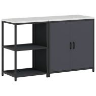 Комплект за кухненско съхранение с рафт с врата 2 pcs Антрацит