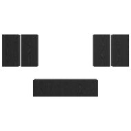 Комплект ТВ шкаф Монтиране на стена Черния дъб Инженерно дърво