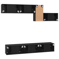 Комплект ТВ шкаф с чекмедже Черния дъб Инженерно дърво