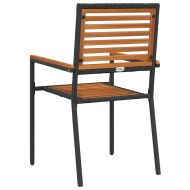 Струпваеми градински столове 4 pcs Кафяв и черен