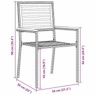 Струпваеми градински столове 4 pcs Кафяв и черен