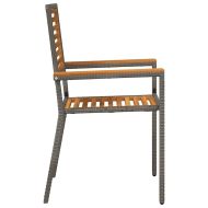 Струпваеми градински столове 4 pcs Кафяв и сив