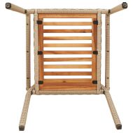 Струпваеми градински столове 4 pcs Кафяв и бежов