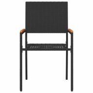 Струпваеми градински столове 4 pcs Черен и кафяв