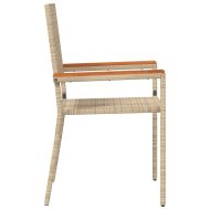 Струпваеми градински столове 4 pcs Кремаво и кафяво