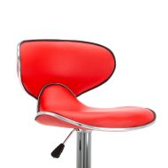 323645 Bar Stools 2 pcs Red Faux Leather