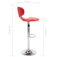 323645 Bar Stools 2 pcs Red Faux Leather