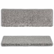 Изтривалки за стълби, 10 бр., 65x21x4 см, сиви, с правоъгълен кант