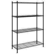 324622 4-Tier Storage Shelf 90x35x137 cm Black 200 kg