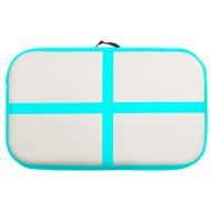 Надуваем дюшек за гимнастика с помпа, 60x100x20 см, PVC, зелен