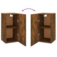 Комплект ТВ шкафове от 7 части, опушен дъб, инженерно дърво