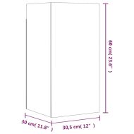 Комплект ТВ шкафове от 7 части, опушен дъб, инженерно дърво