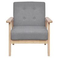 Комплект дивани, 3 части, плат, светлосиви