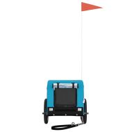 Ремарке за колело за любимци синьо черно Оксфорд плат и желязо