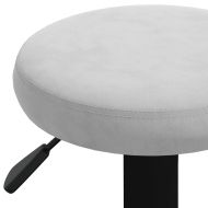 Бар табуретки, 2 бр, светлосиви, кадифе