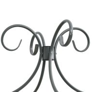 Рамка за легло с балдахин, сива, метал, 120x200 см