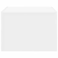 Кафе маса, бяла, 50x50x35 см, инженерно дърво