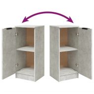 Сайдборд, бетонно сив, 30x30x70 см, инженерно дърво