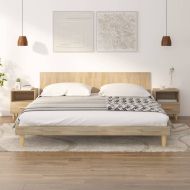 Нощни шкафчета, 2 бр, сонома дъб, 40x35x47 см