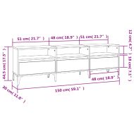 ТВ шкаф, сонома дъб, 150x30x44,5 см, инженерно дърво