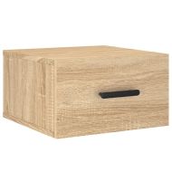 Нощни шкафчета за стенен монтаж, 2 бр, сонома дъб, 35x35x20 см