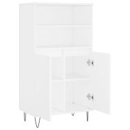 Висок шкаф, бял, 60x36x110 см, инженерно дърво